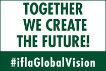 Anglické logo IFLA Global Vision (zdroj: web IFLA Global Vision Discussion, získáno 26. 7. 2017)