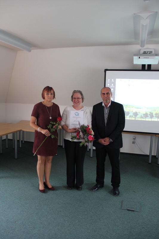 Zleva: Alena Wágnerová, starostka městyse Tištín, Jana Francírková a Mgr. František Jura