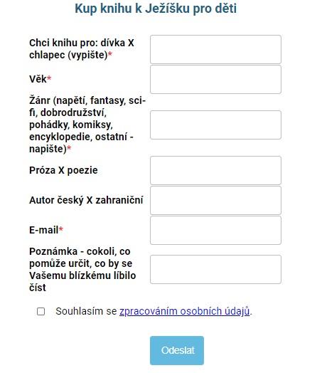 Formulář pro děti